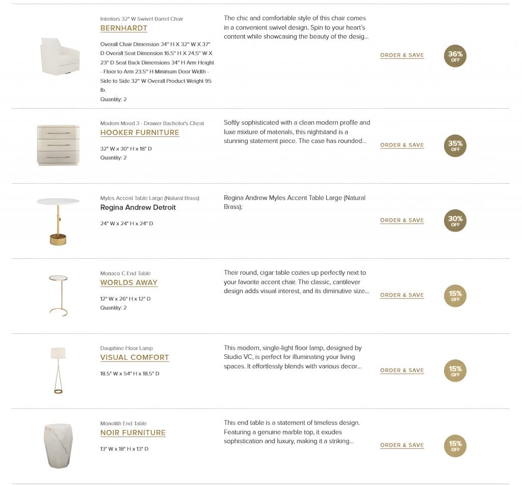 Shopping list by Decorilla