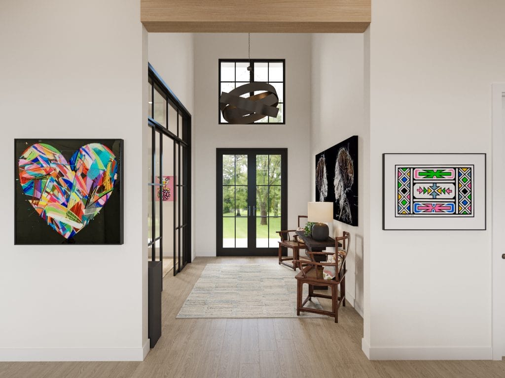 Welcoming entry interior by Decorilla