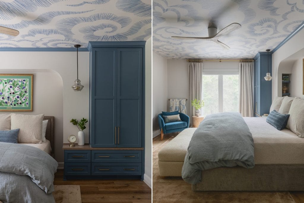 colorful quiet luxury bedroom aesthetic