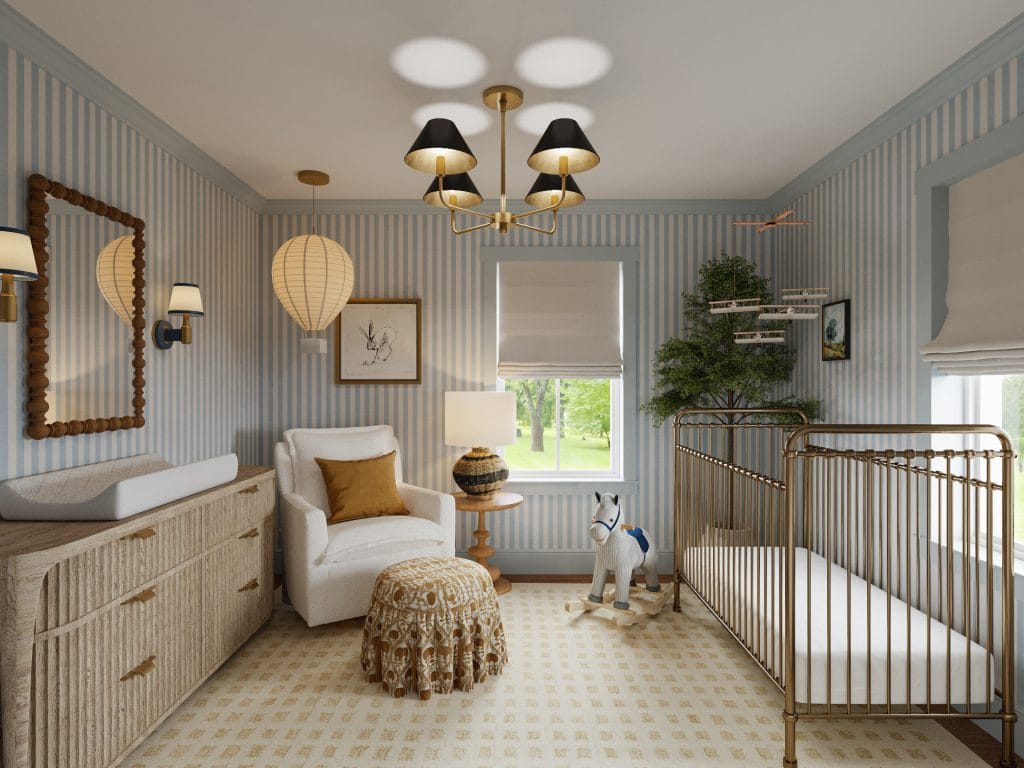 Aviation-themed nursery interior by Decorilla