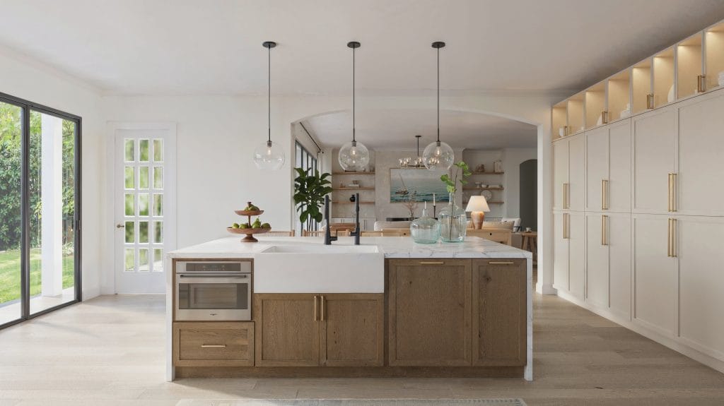 Contemporary coastal decor in a kitchen by Decorilla