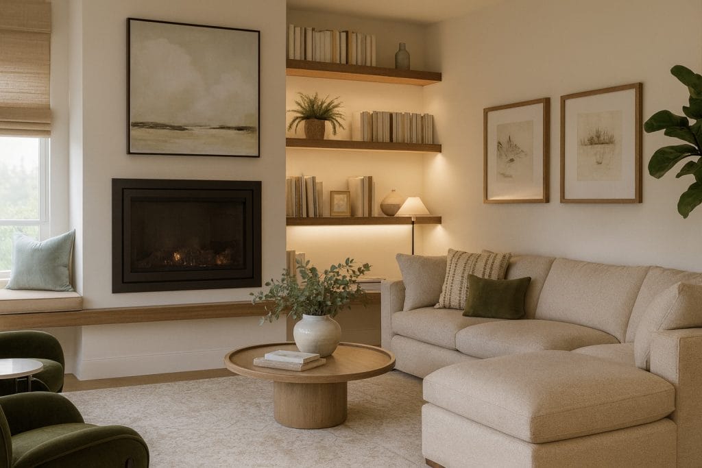 Cozy sitting room by Decorilla