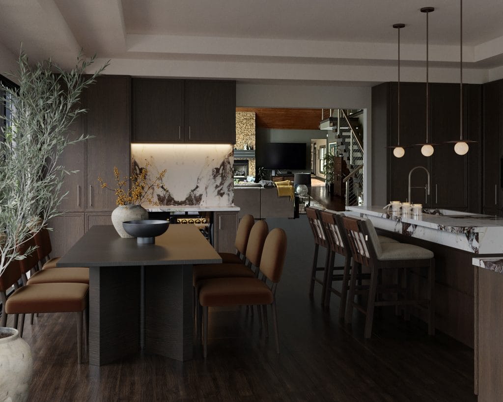 Dark moody kitchen by Decorilla