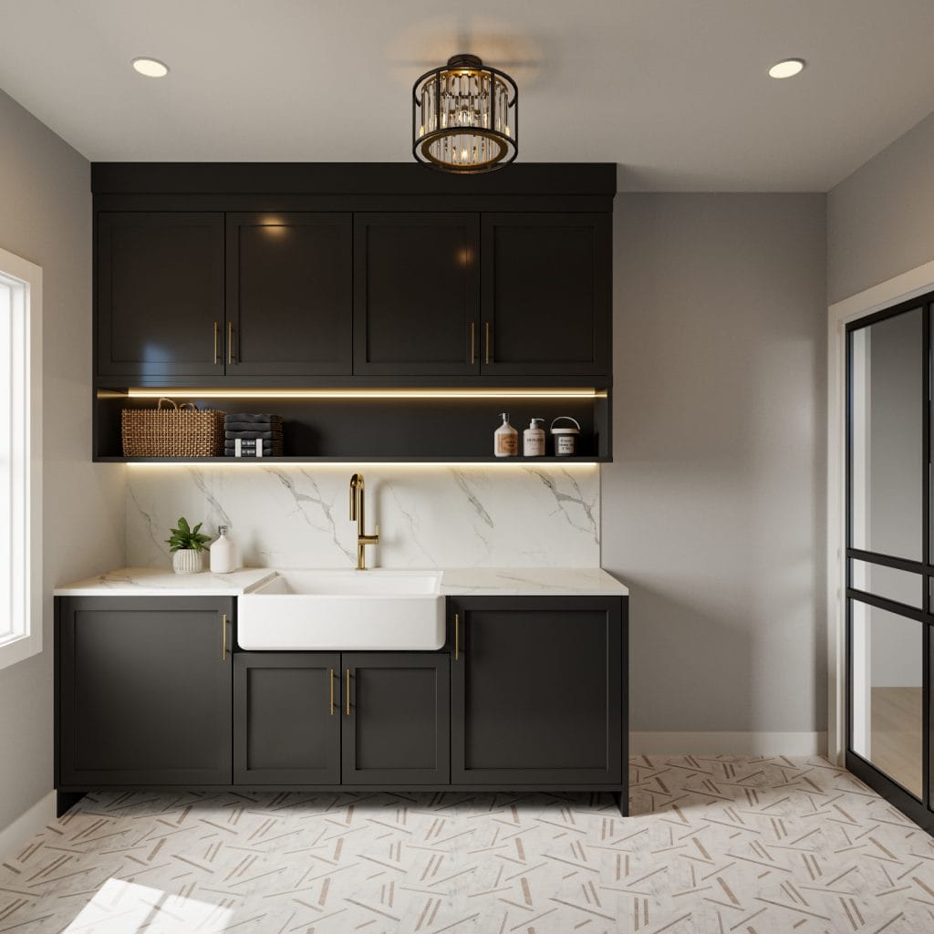 Laundry room interior design by Decorilla