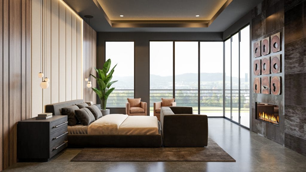 Modern rustic flair in new home interior design by Decorilla