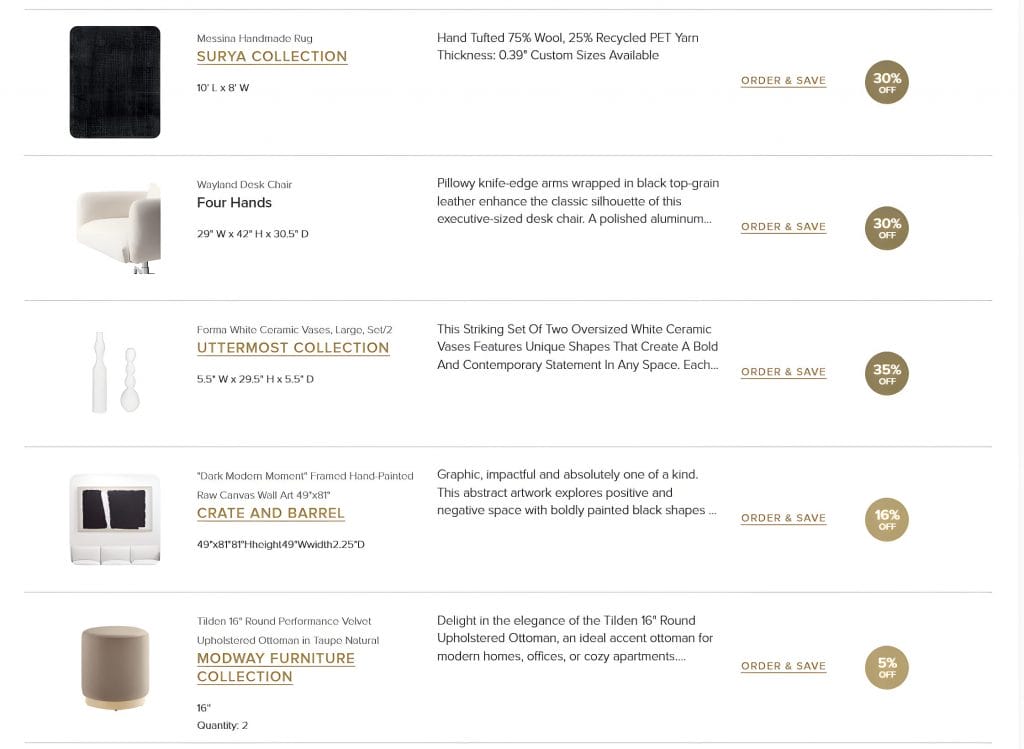 Shopping list by Decorilla