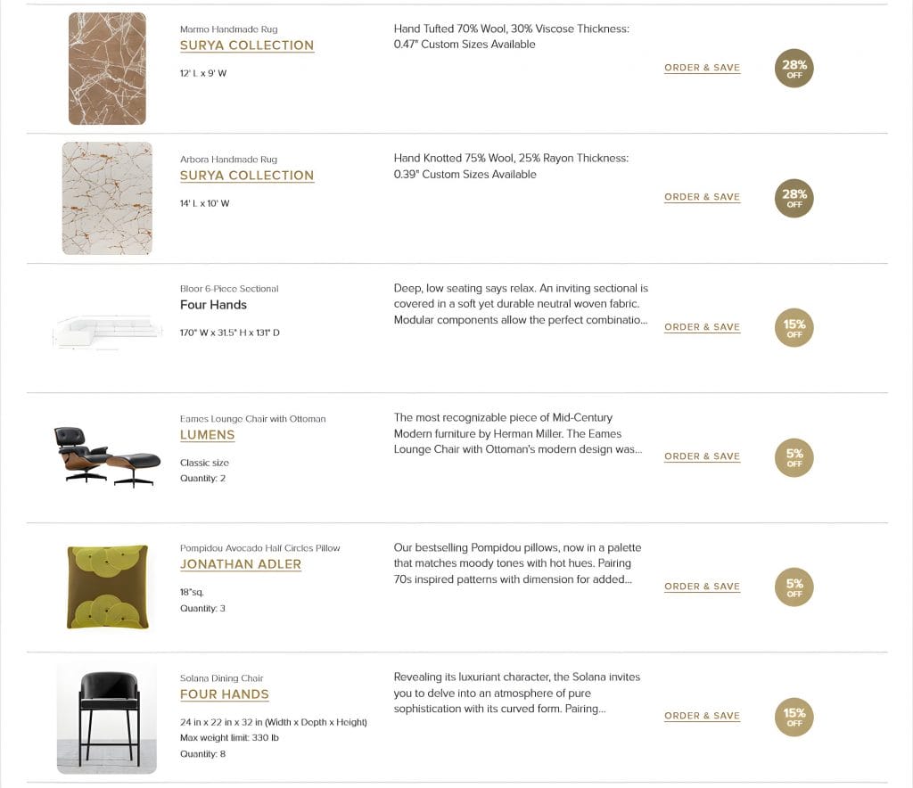 Shopping list by Decorilla