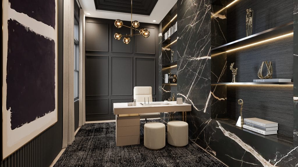 Work from home space design by Decorilla