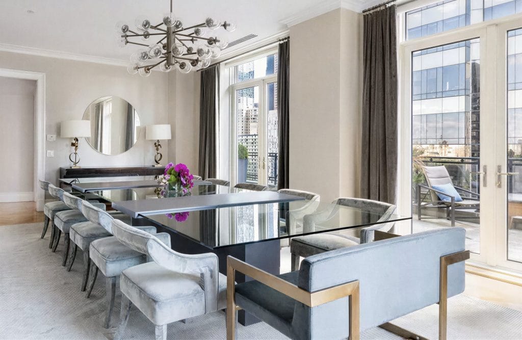 How to hang curtains in a dining room by Decorilla designer, Tracie E