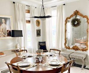 How to hang curtains in a dining room by Decorilla designer, Valerie D.
