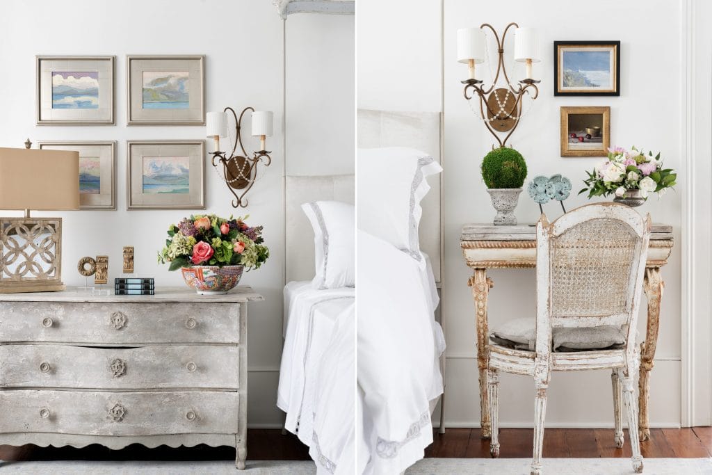 Transitional bedside decor by DECORILLA designer, Lauren L.