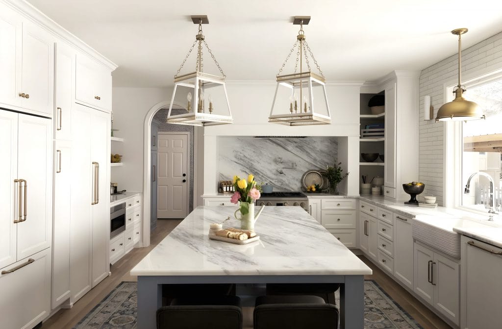 Transitional kitchen by Decorilla designer, Mary C.