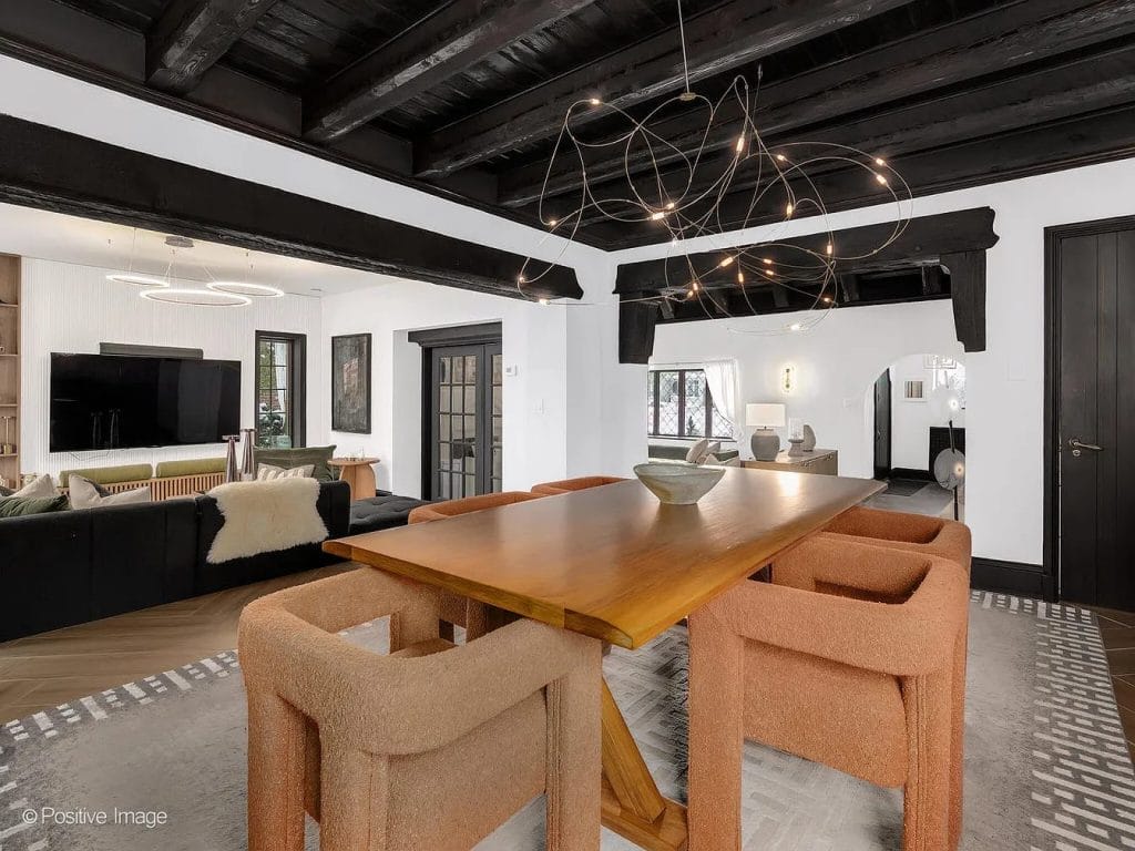 Cotswold-inspired Harold Zook historical house, dining room makeover by Decorilla