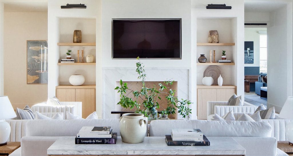 Curated living room decor with some great Mother's Day gift ideas, by Decorilla designer, Amber D.