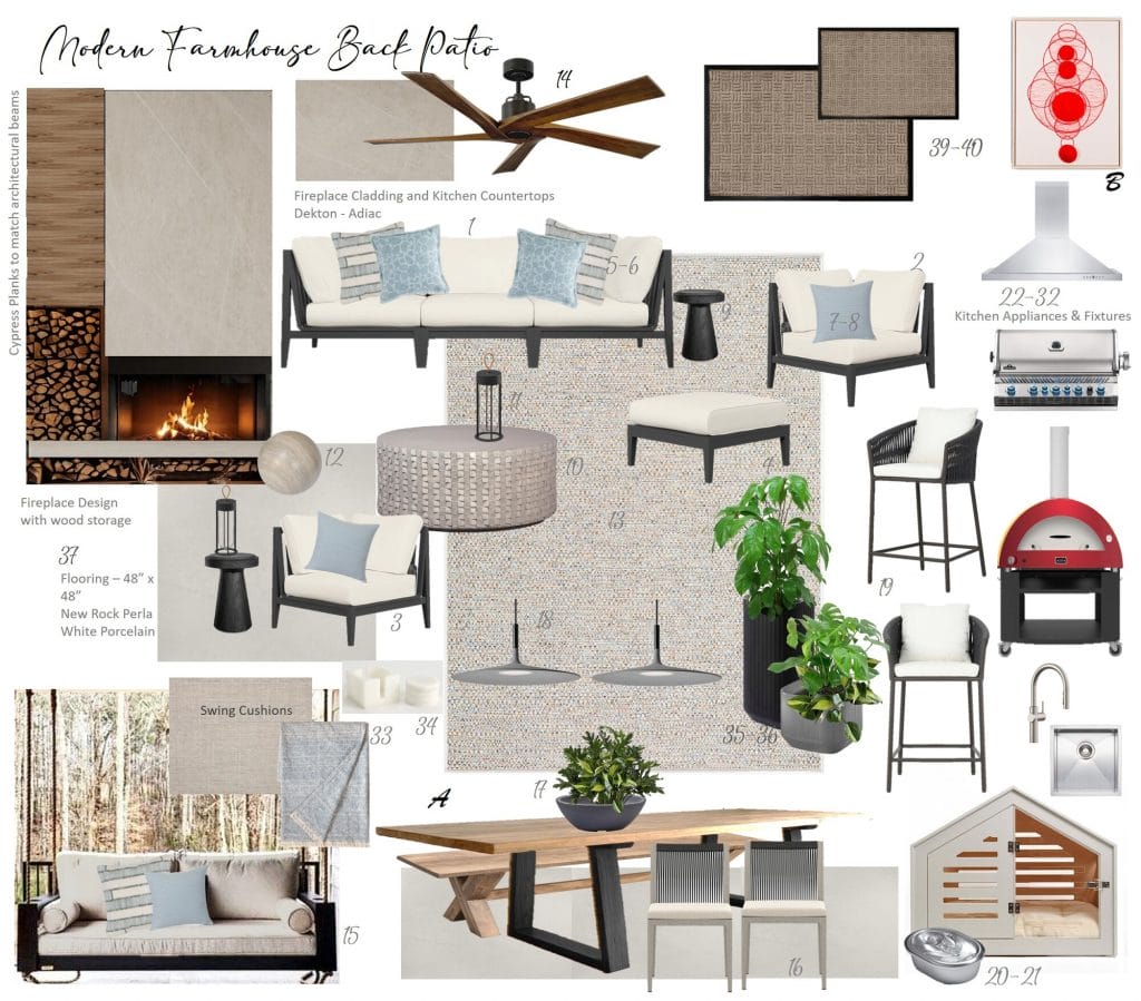 Decorilla virtual patio designer moodboard