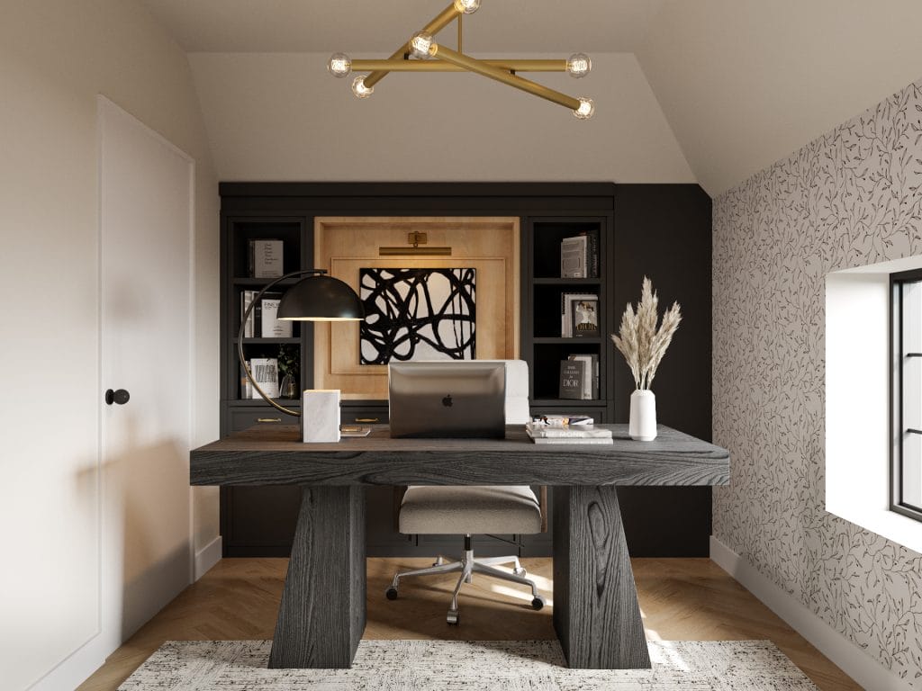 Historical home's home office design by Decorilla