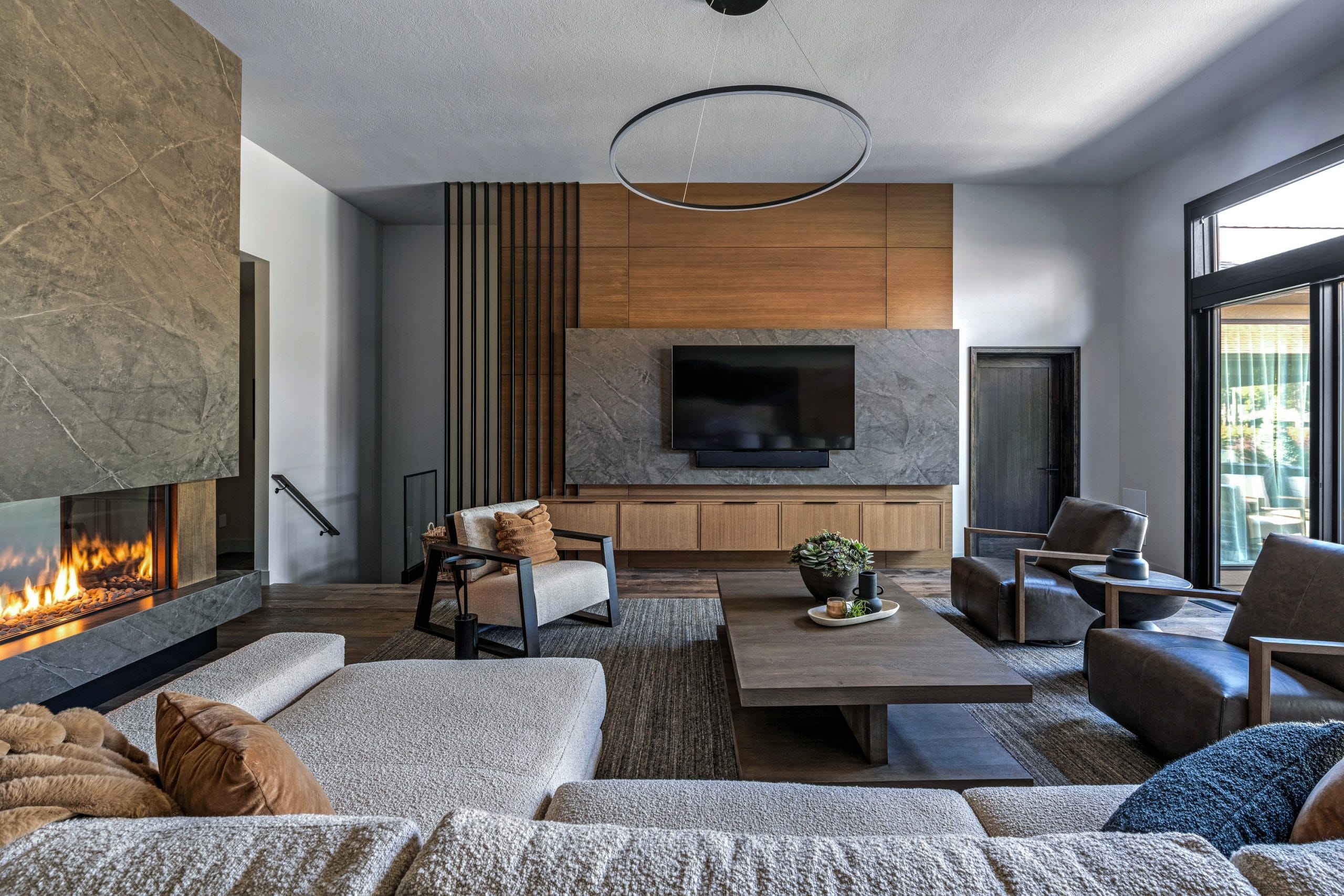 Before & After: Masculine Living Room & Kitchen Design