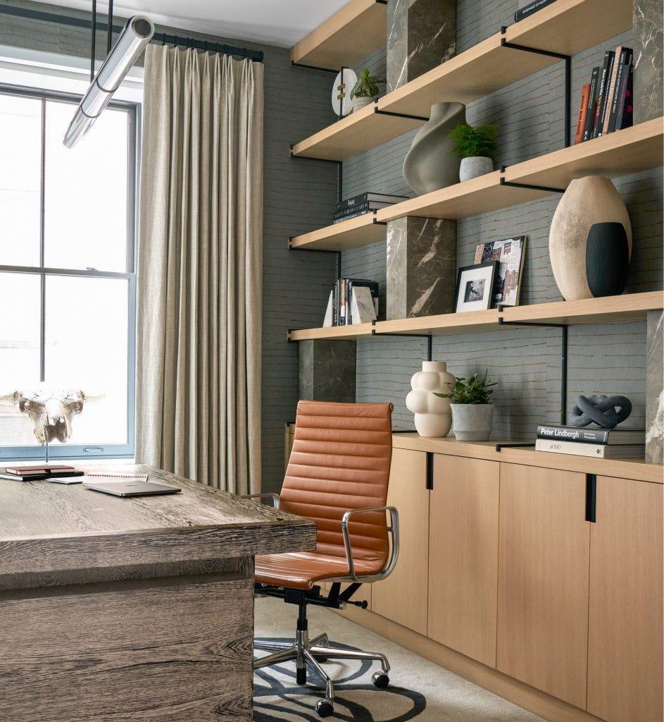 Masculine office inspiration by Decorilla designer, Teresa W.
