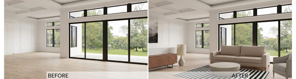 Palazzo before and after