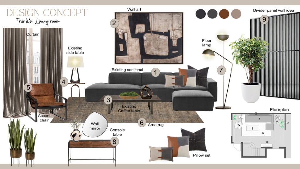 Preliminary proposal by Decorilla designer, Leanna S.
