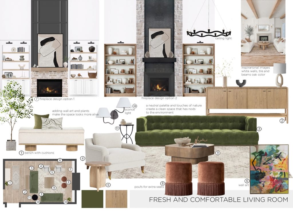 Preliminary proposal by Decorilla designer, Maya M.