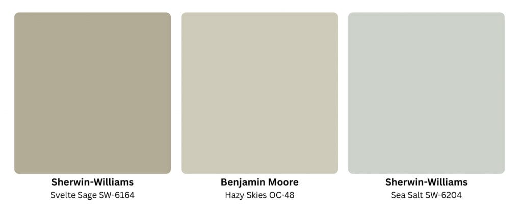 Sage paint colors by DECORILLA