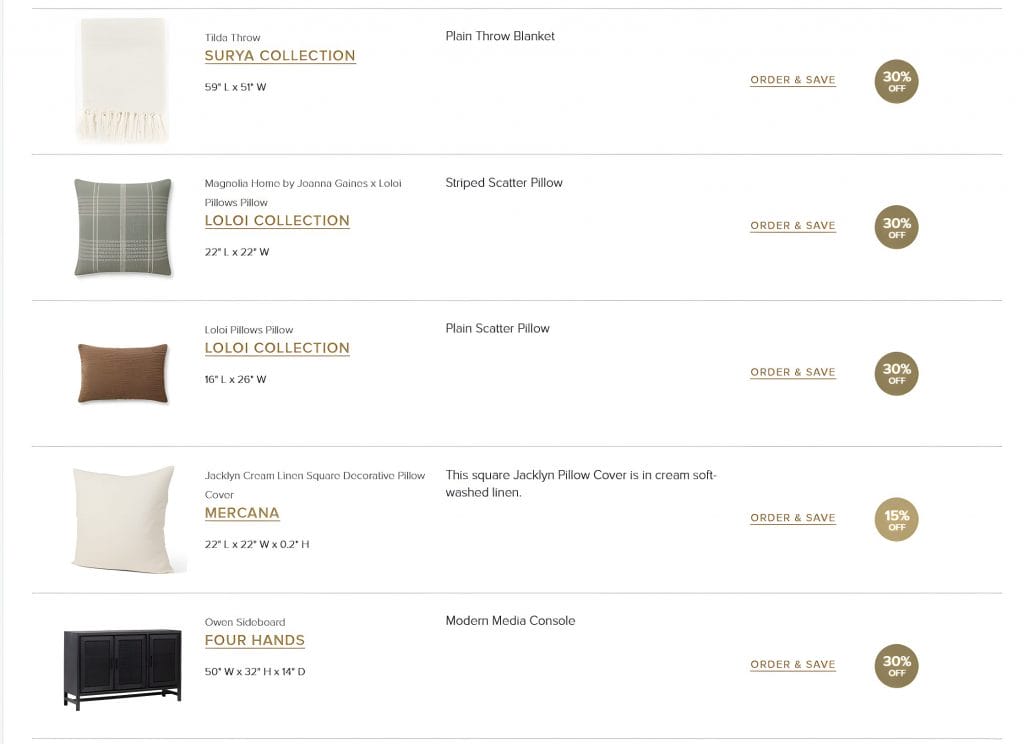 Shopping list by Decorilla