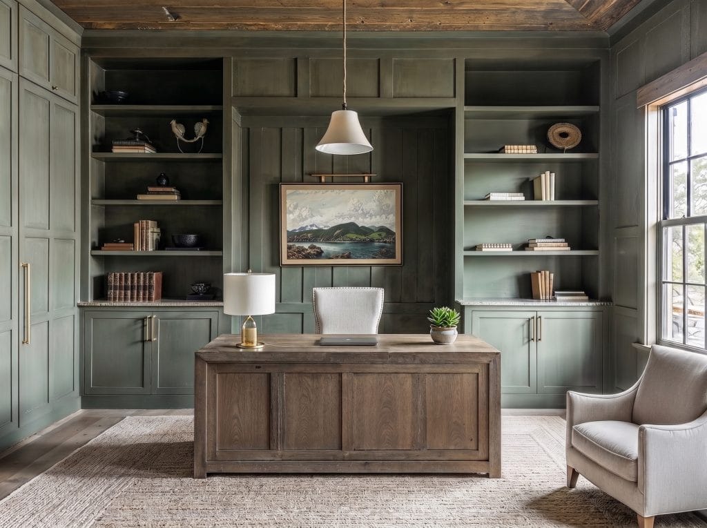 Transitional home office ideas by Decorilla