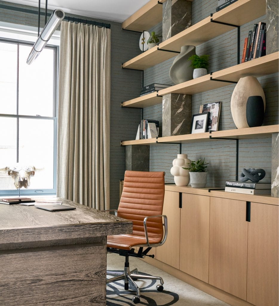 masculine office design ideas by Decorilla designer, Teresa W.