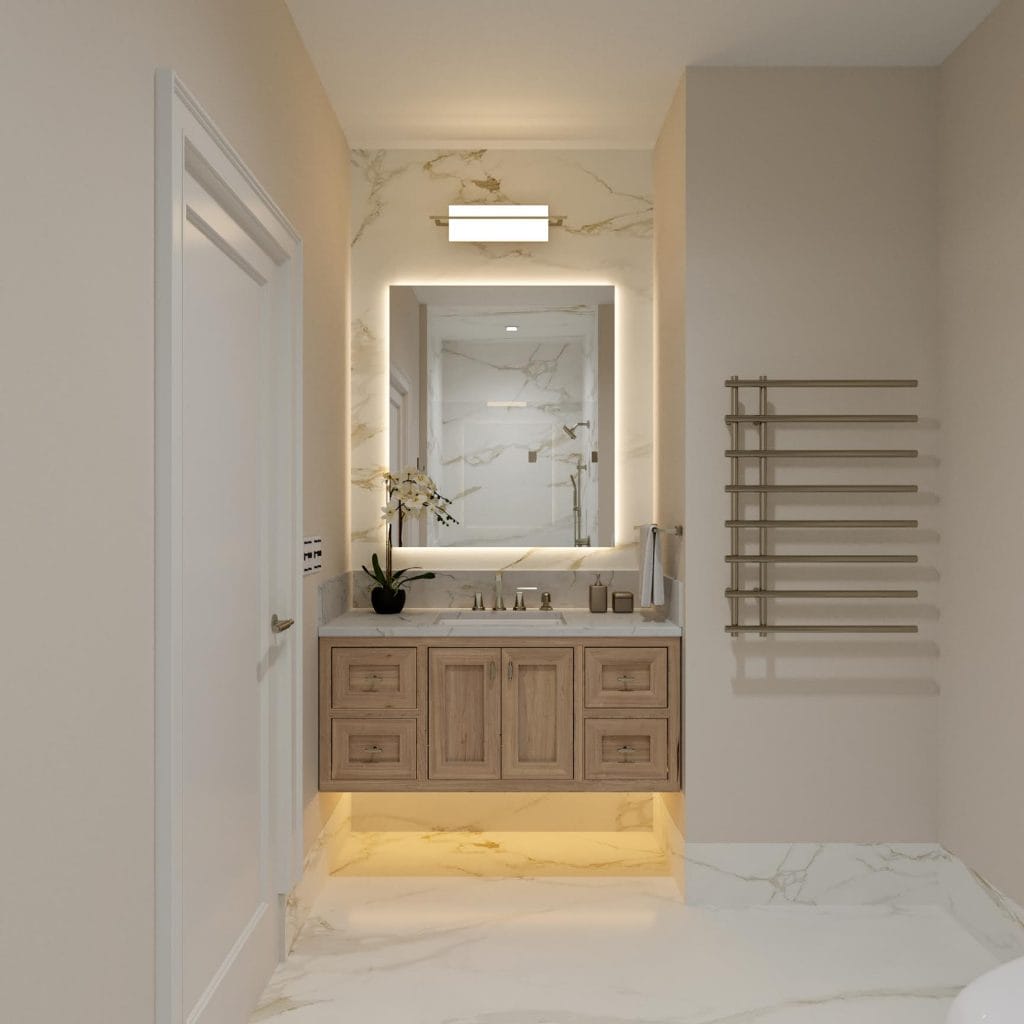 Guest bathroom design by Decorilla