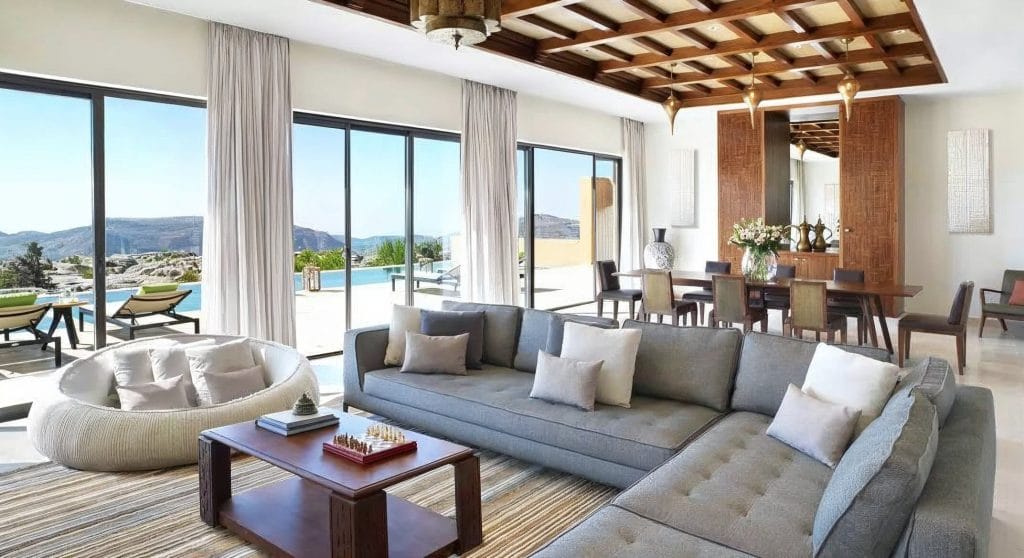 Living room with upscale interior design by Decorilla designer, Maya C.