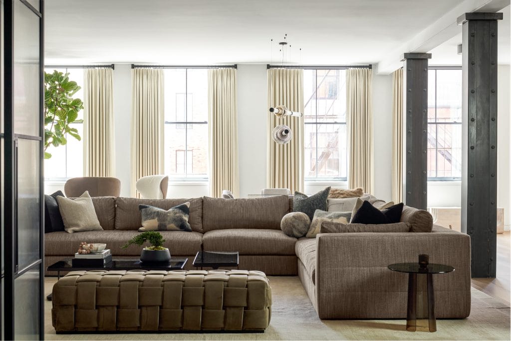 Luxury design style in a living room by Decorilla designer, Teresa W.