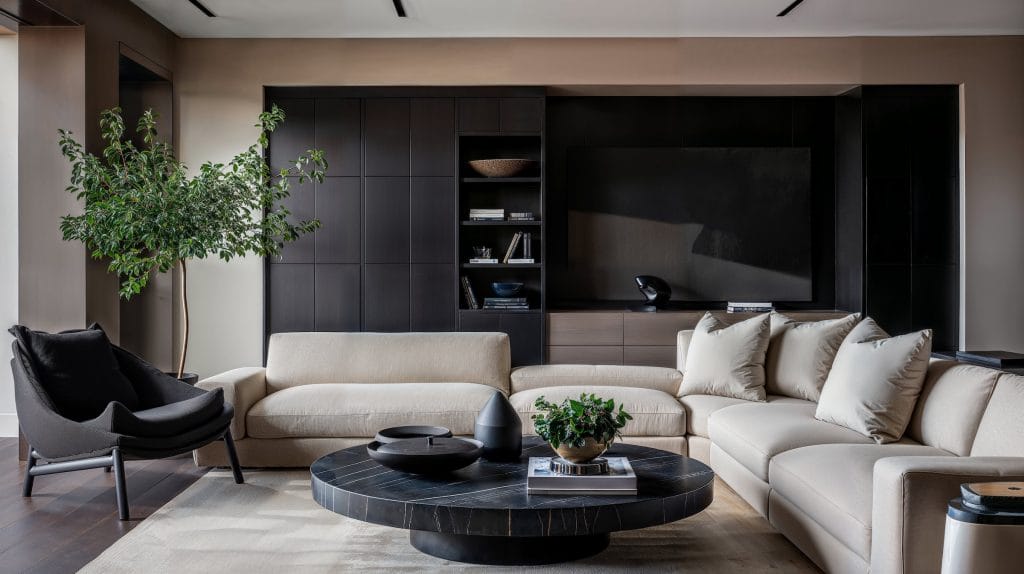 Minimalist contemporary living room by Decorilla
