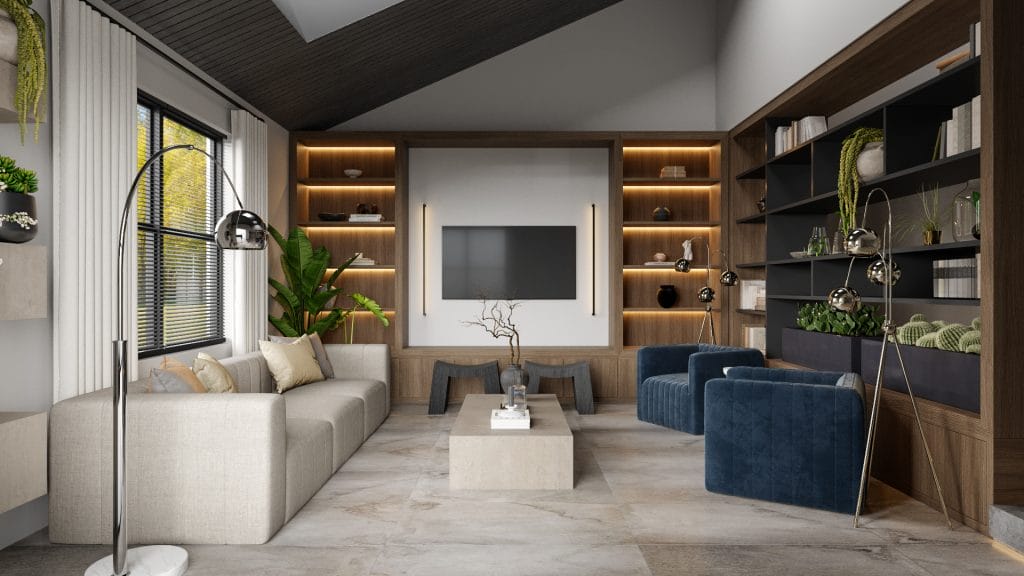 Minimalist contemporary living room by Decorilla
