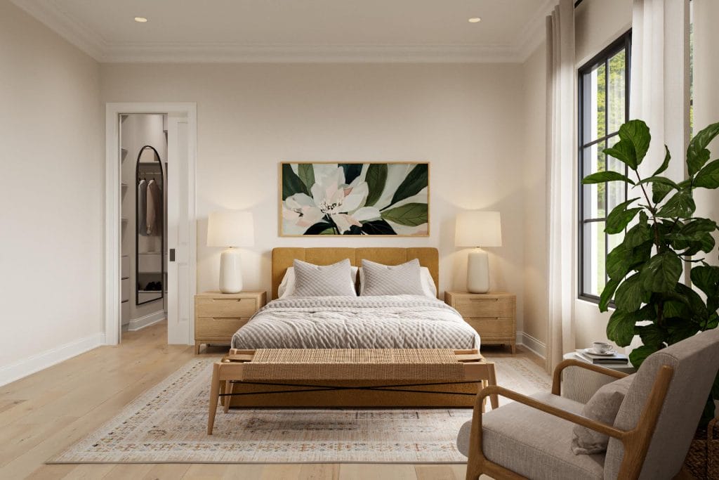 Neutral guest suite by Decorilla