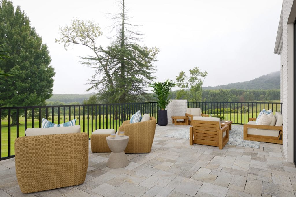 Terrace design layout by Decorilla
