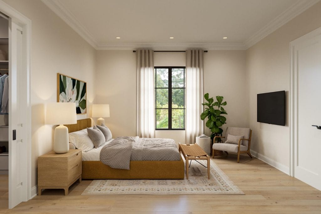 Transitional guest suite by Decorilla