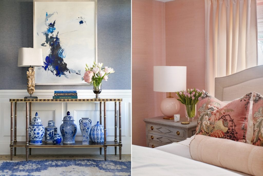 Transitional interiors with soft color palettes by Decorilla designer, Lauren L.