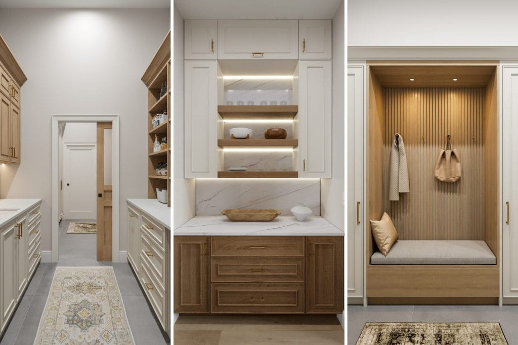 Utility rooms design by Decorilla - scullery, pantry, and mudroom