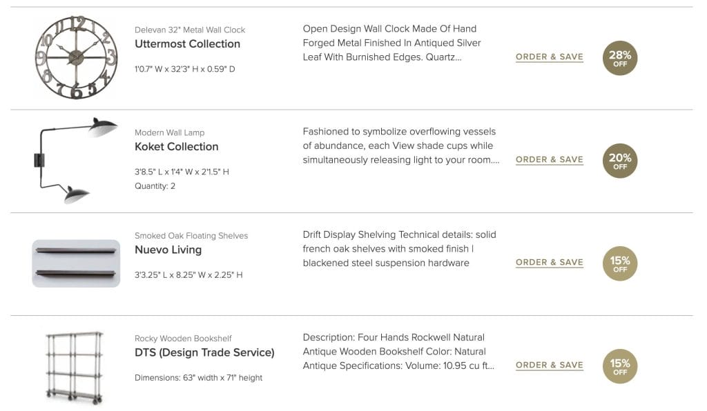 Decorilla discounted office interior design shopping list