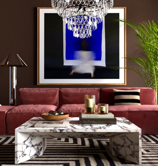 Eclectic glam living room with earthy vibrant colors by Decorilla designer Marya W.jpeg