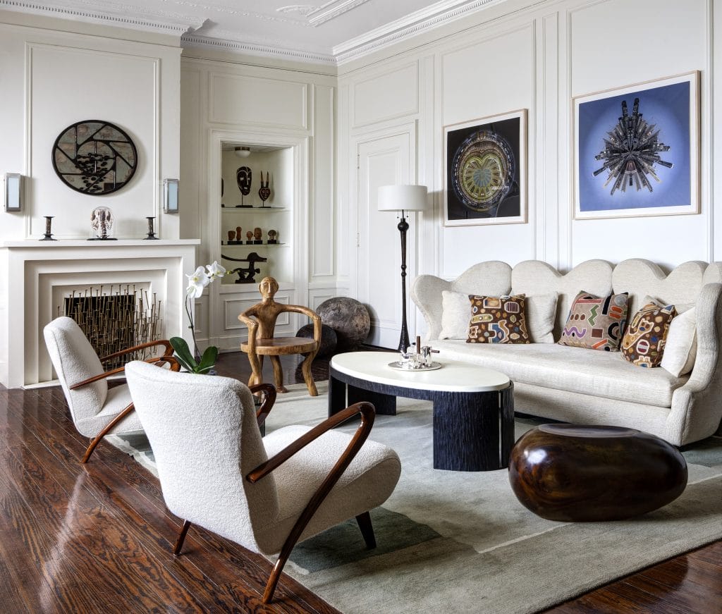 Eclectic living room by Decorilla designer, Catherine W.
