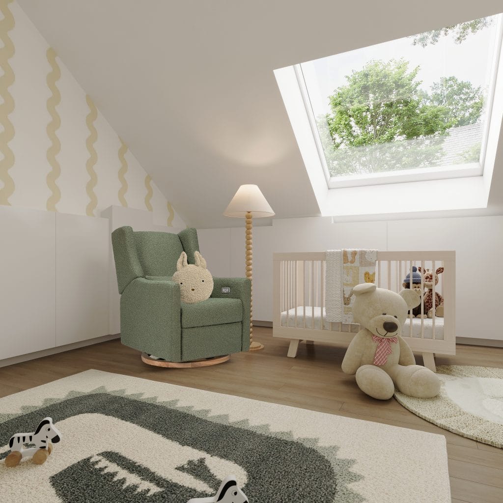 Airy and earthy nursery makeover by Decorilla