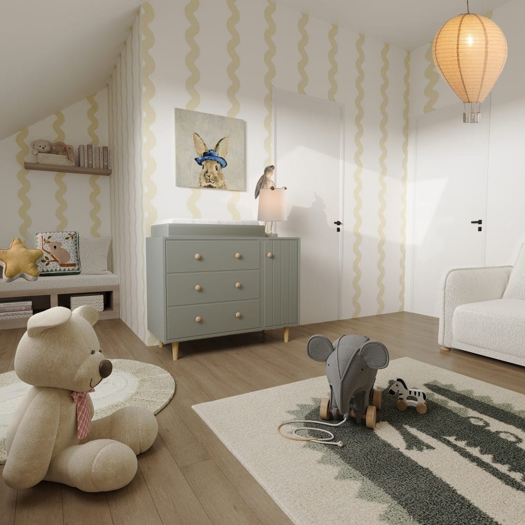 Calm nursery by Decorilla