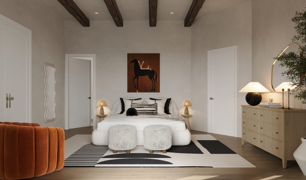 Contemporary bedroom makeover by Decorilla