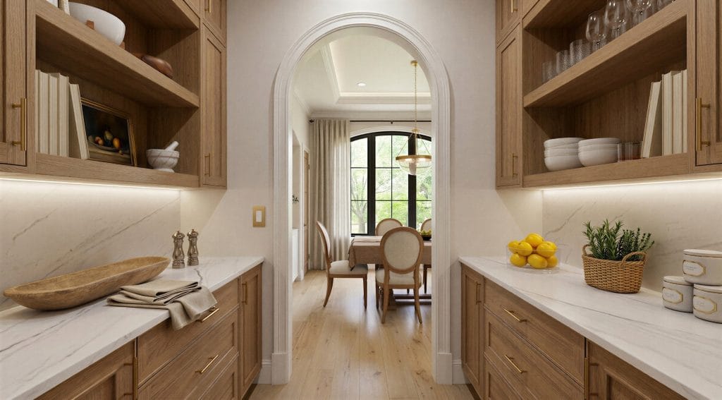 Kitchen interior design in a new construction, by Decorilla