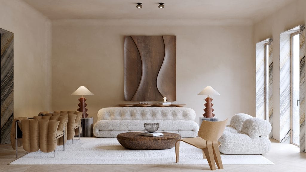 Organic modern living room by Decorilla designer, Ilirida S.