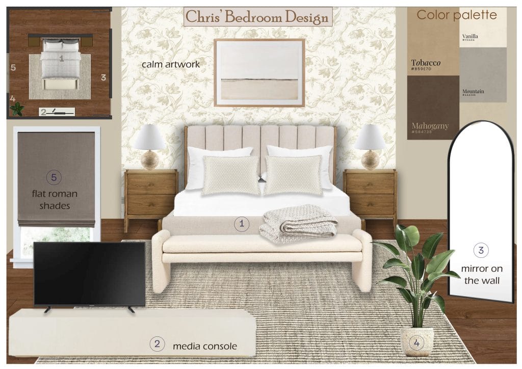 Preliminary proposal by Decorilla designer, Jovanka V.