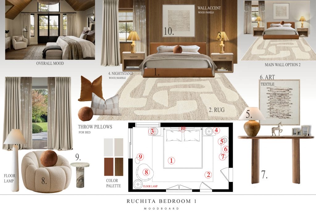 Preliminary proposition by Decorilla designer, Nathalie I.