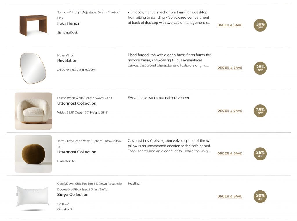 Shopping list by Decorilla